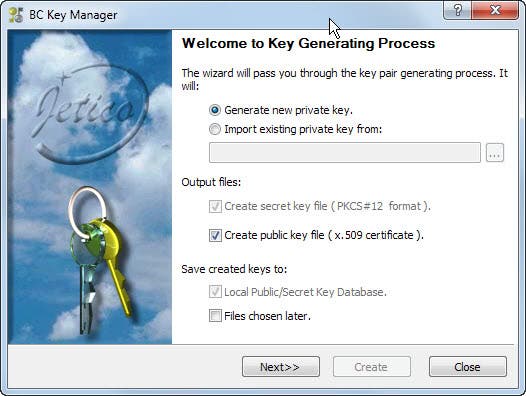 How is a private key generated